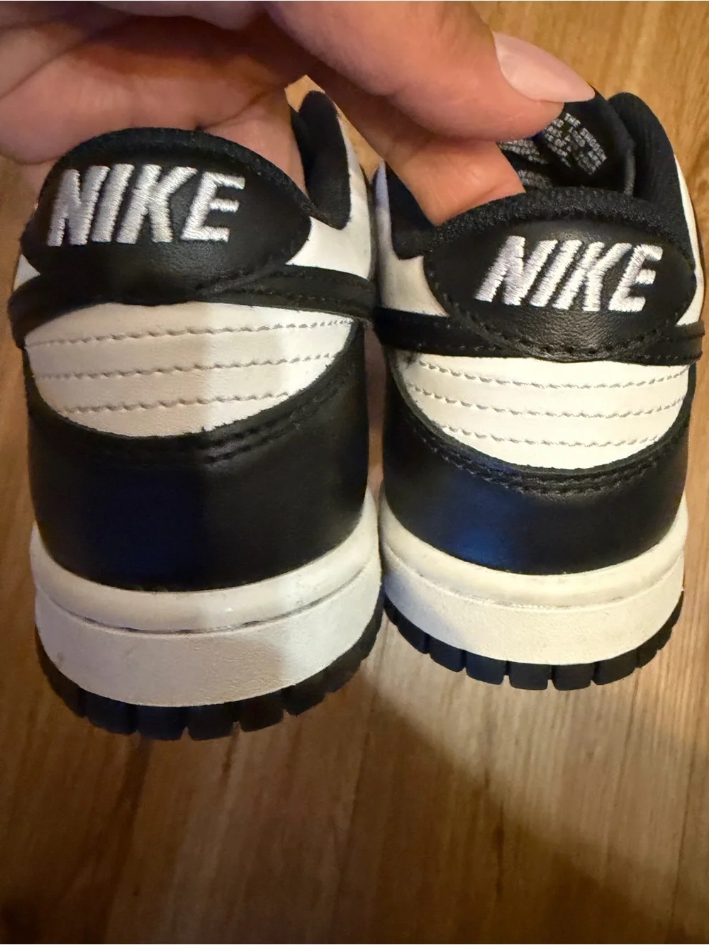 Nike Black and White Low Top Panda Sneakers